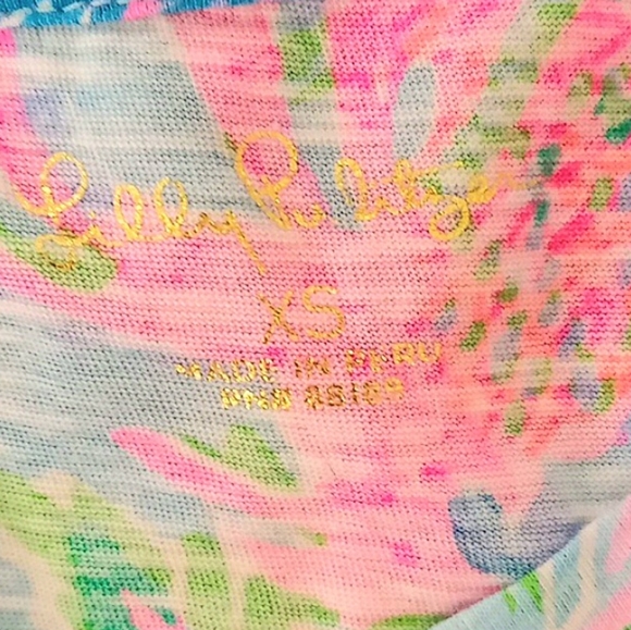 Lilly Pulitzer Etta V-neck Top in Celestial Blue Cay To My Heart - Picture 10 of 11